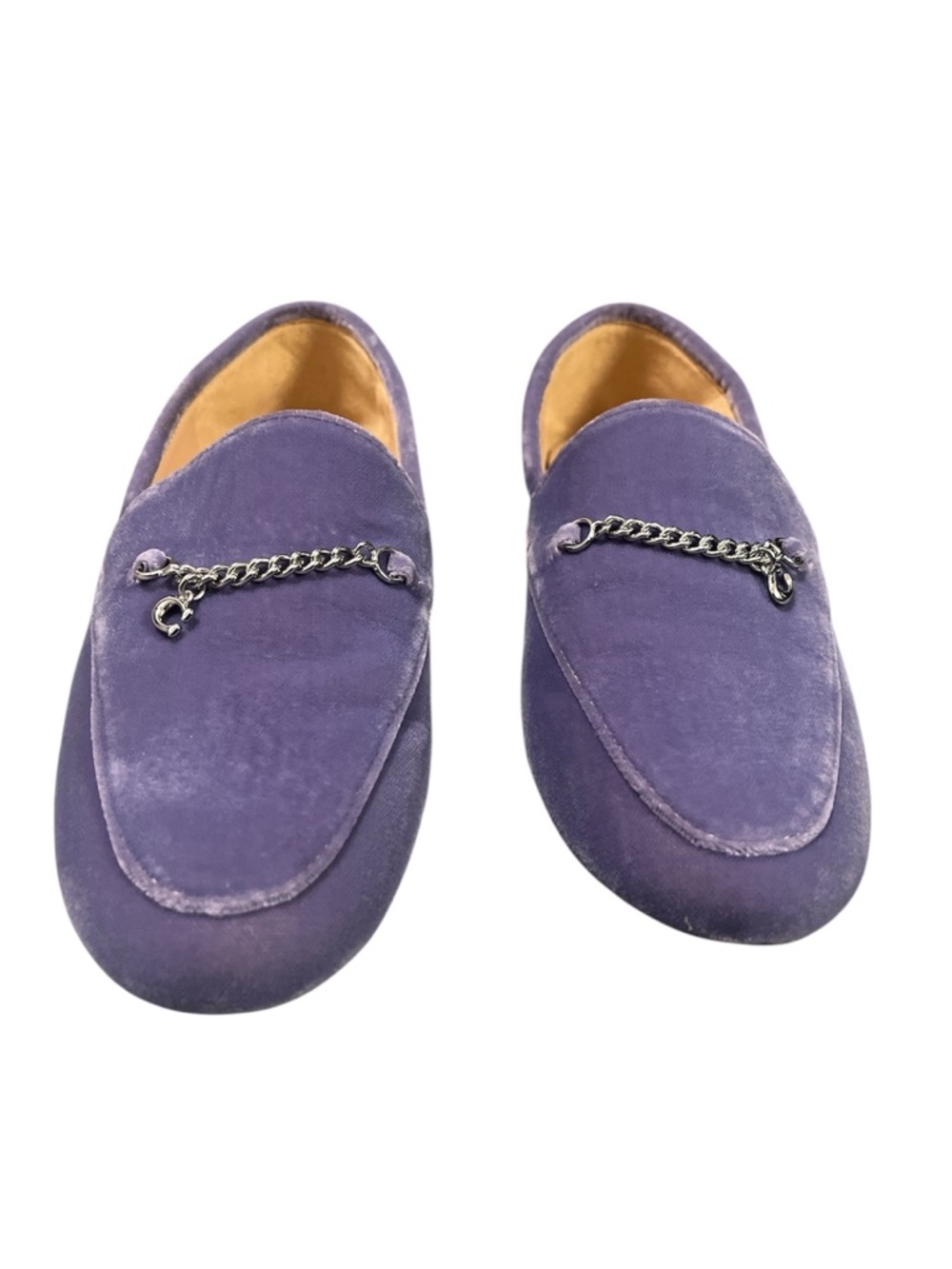 Coach women’s Hanna loafers colour washed plum velvet slip ons 6.5